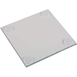 Set 6 sotto bicchieri in vetro con decorazione floreale 10x10 cm