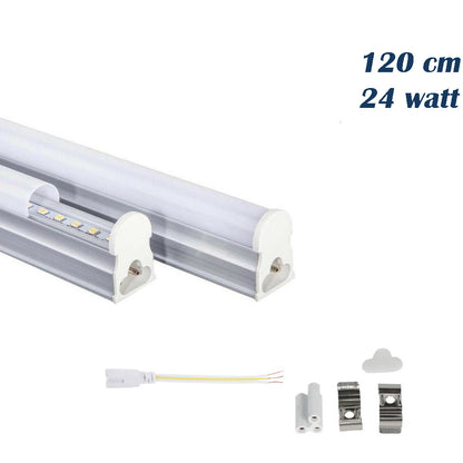 Sottopensile led plafoniera neon tubo 120 cm 24 watt reglette per mobili mensole ripiani luce fredda 6500k calda 3000k naturale 4000k