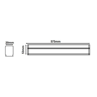 Sottopensile led plafoniera neon tubo 60 cm 12 watt reglette luce