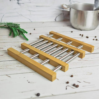 Sottopentola estensibile 22-35 cm legno e metallo per pentole e teglie