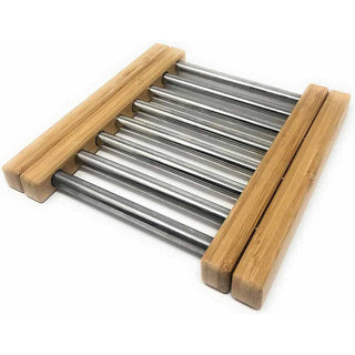 Sottopentola estensibile 22-35 cm legno e metallo per pentole e teglie