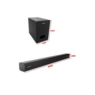Soundbar con subwoofer per tv bluetooth 240 watt 2.1CH ingresso ottico