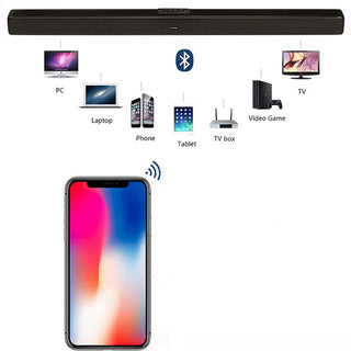 Barra soundbar 42+14W ricaricabile bluetooth uscita aux usb subwoffer