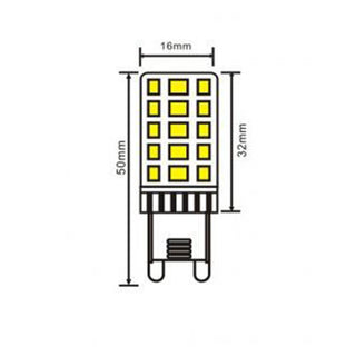 Lampadina led smd G9 4 watt trasparente luce 6500k 3000k 4000k