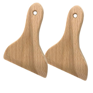 Set 2 spatole raclette in legno spatola palette 14,5 cm raschietti