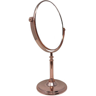 Specchio cosmetico ovale con zoom girevole oro rosa varie misure