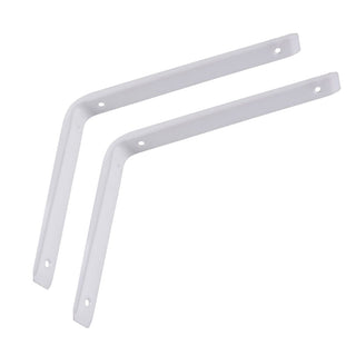 Staffe angolari 2PZ supporto mensola 90° 250x200x30 mm acciaio bianco