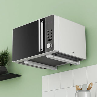 Coppia di staffe supporto forno a microonde estensibile da 36 a 46 cm