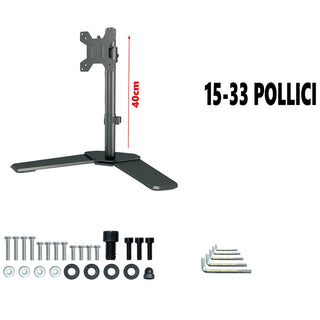 Staffa monitor 15”-33” singolo doppio braccio VESA 75x75-100x100mm