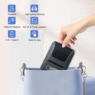 Stampante termica etichettatrice wireless portatile etichette adesive