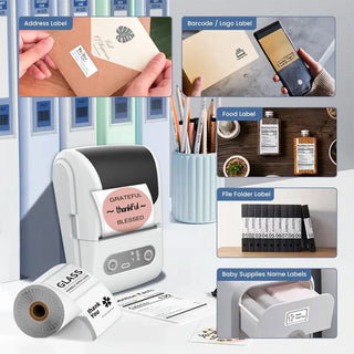 Stampante termica etichettatrice wireless portatile etichette adesive