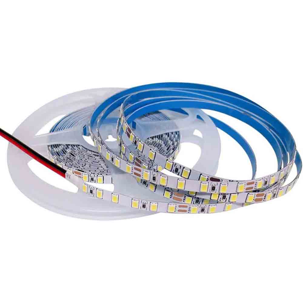 Striscia led 2835 strip bobina 10 metri 24 volt 1200 led smd luce fredda 6500k calda 3000k naturale 4000k ip20