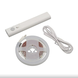 Striscia led con sensore di movimento a infrarossi 3 watt a batteria da 1 metro luce naturale 4000k strip adesiva
