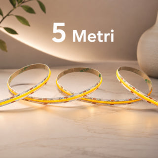 Striscia LED COB  24V 50W bobina strip 5 Metri illuminazione uniforme
