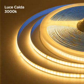 Striscia LED COB  24V 50W bobina strip 5 Metri illuminazione uniforme