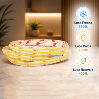 Striscia LED COB  24V 500W bobina strip 50Mt illuminazione uniforme