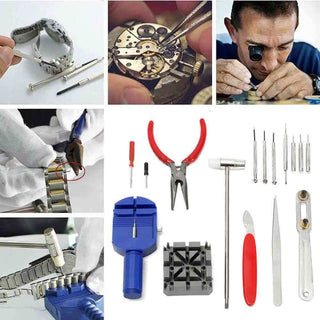 Set 16 strumenti di regolazione orologio kit di riparazione orologi