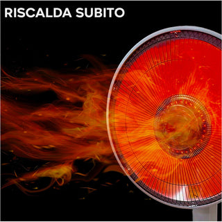 Stufa piantana regolabile carbonio oscillante 2 potenza 500/1000W