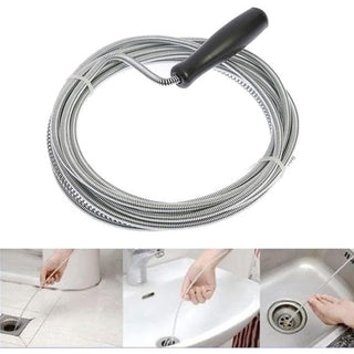 Sturalavandino flessibile a molla 3m sonda manuale spirale x scarichi