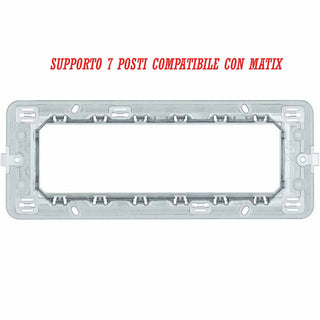 Supporto modulo per placche 2 3 4 e 7 posti compatibile con matix