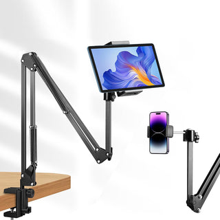 Supporto per tablet e iPad cellulare con morsetto rotante a 360° 15"