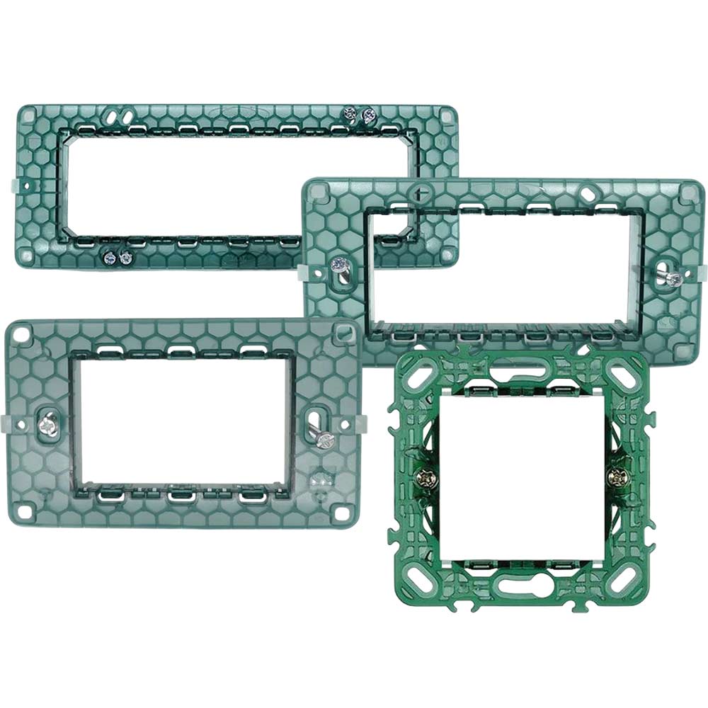 Supporti modulo verde per placche 2 3 4 7 posti compatibile con vimar plana cassetta 503 scatola per placchette interruttori