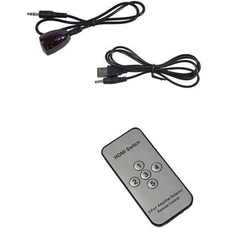 Switch hdmi 3d 1.3 5 in 1 out 1080p con telecomando full hd tv ps3 dvd