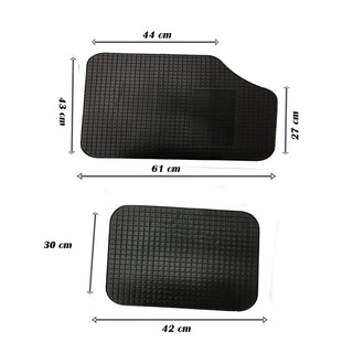 Tappetini auto universali 4 pezzi, anteriori posteriori antiscivolo