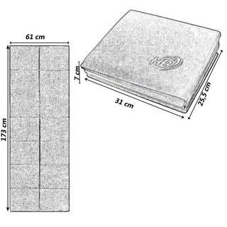 Tappetino yoga 173x61 antiscivolo per palestra spessore 4 mm