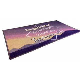 Tappeto moderno 57x110 cm con scritte antiscivolo vari colori