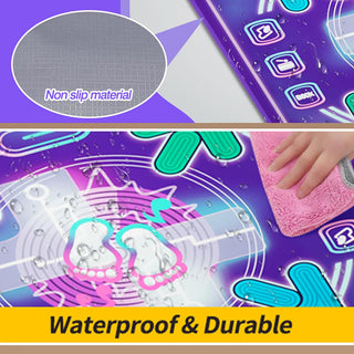 Tappetino musicale bluetooth tappeto da ballo touch luminoso 87x87 cm