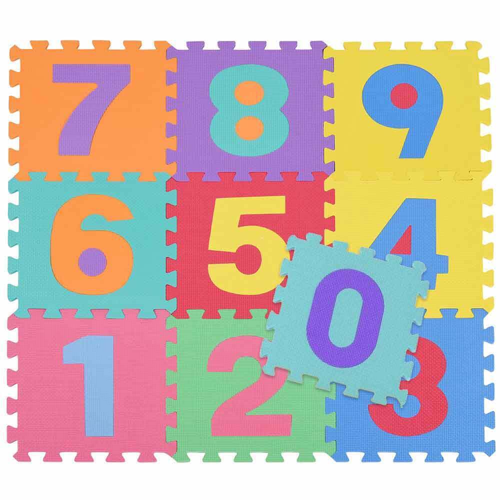 Tappeto puzzle bambini morbido da comporre 10 pezzi in schiuma antiurto lavabile superficie di gioco