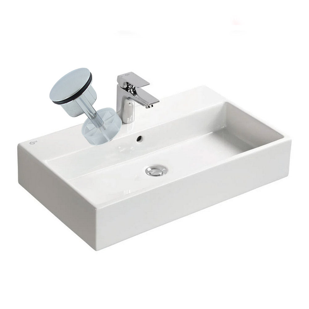 Tappo piletta Universale in Ottone Lucido per Bagno lavabo lavandino Bidet 40 mm