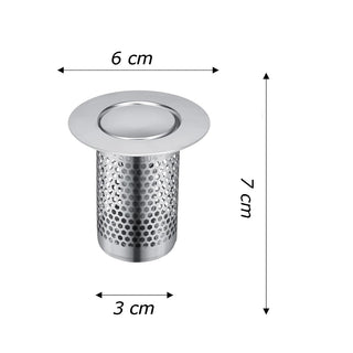 Tappo per lavandino universale POP-UP anti intasamento foro 26-42 mm