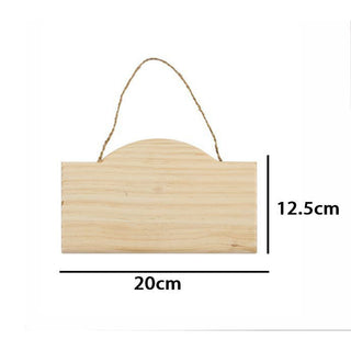 Targhetta arco in legno 2PZ con corda in canapa da decoupage