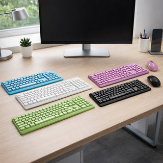 Tastiere più mouse wireless senza fili connessione rapida vari colori