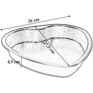 Stampo per torta a forma di cuore teglia antiaderente da forno