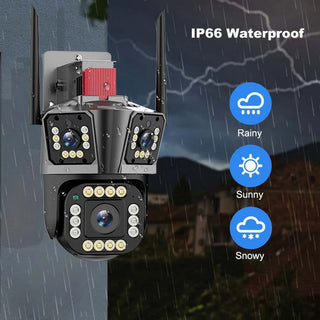 Telecamera WI-FI 3 obbiettivi 4k smart ptz con allarme IP66