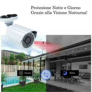 Telecamera CCD 420 tvl linee 24 led infrarossi lente 2,8 mm con staffa