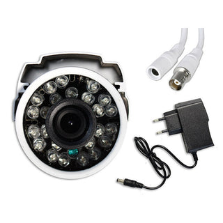 Telecamera CCD 420 tvl linee 24 led infrarossi lente 2,8 mm con staffa
