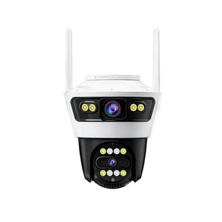 Telecamera wifi doppio obbiettivo motorizzata con zoom 12 led IR IP66