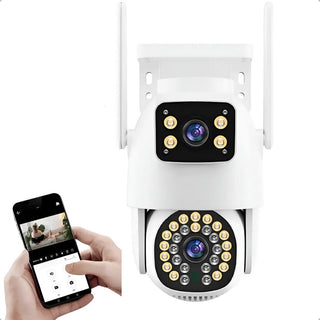 Telecamera Wi-Fi 2 obbiettivi Full HD 2MPX ptz 20 LED  12 Infrarossi