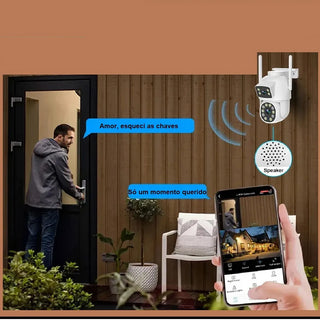 Telecamera Wi-Fi 2 obbiettivi Full HD 2MPX ptz 20 LED  12 Infrarossi