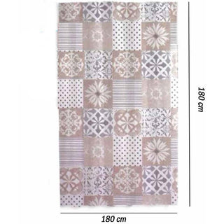 Tenda doccia impermeabile PVC 180x180cm 12 ganci motivo mattonelle