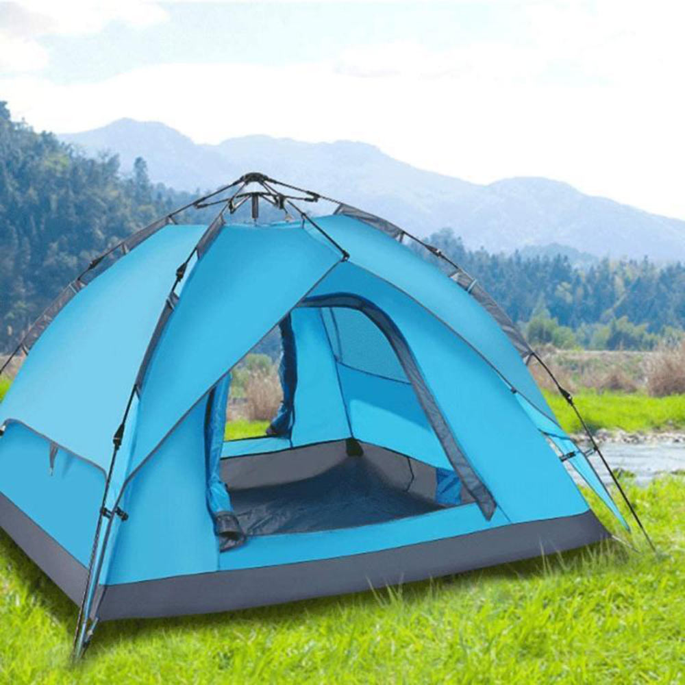 Tenda da campeggio 2 posti persone impermeabile con chiusura zip igool con sacca per il trasporto 200x150x120 cm