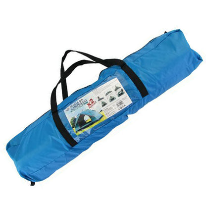 Tenda da campeggio 2 posti persone impermeabile con chiusura zip igool con sacca per il trasporto 200x150x120 cm