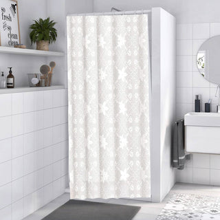 Tenda doccia impermeabile PVC 12 ganci motivo fiori varie misure