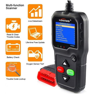 Tester digitale diagnosi auto display x centralina guasti batteria O2