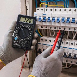 Multimetro digitale 2 puntali con display e protezione sovraccarico