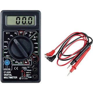 Multimetro digitale 2 puntali con display e protezione sovraccarico